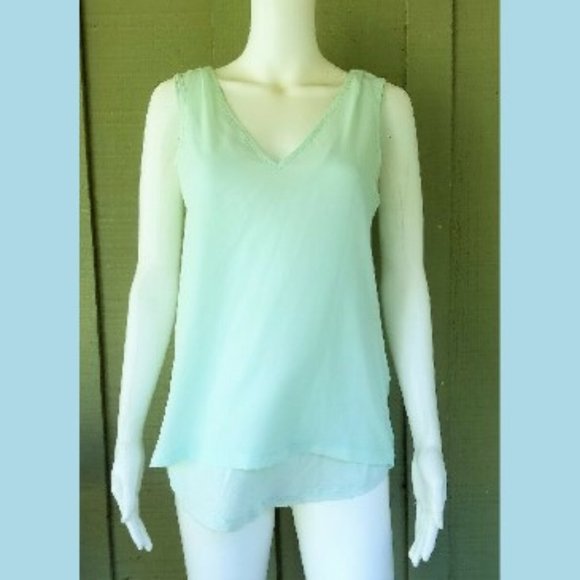 BANANA REPUBLIC Aqua Top Small Petite SP - Picture 1 of 3